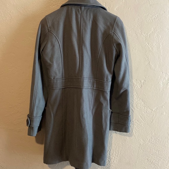 Anthropologie Tulle Gray Wool Button Up Peacoat Size Small - Picture 7 of 12